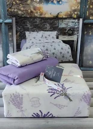 Постельное белье постельное полуторка лаванда цветы фиолетовый