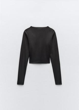 Трикотажный топ, кофточка металлизированный zara3 фото