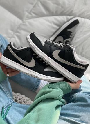 Зимние мужские кроссовки nike fur sb dunk black grey