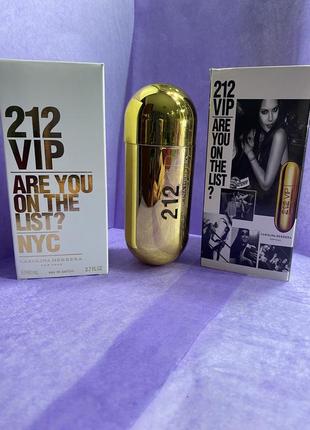 80 ml carolina herrera 212 vip1 фото