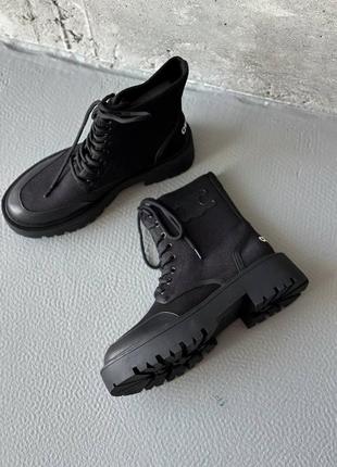 Celine boots black, черевики на флісі, ботинки на флисе2 фото