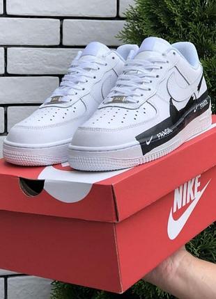 Кросівки чоловічі демісезонні nike air force fragil найк форсе весна/літо/осінь білі