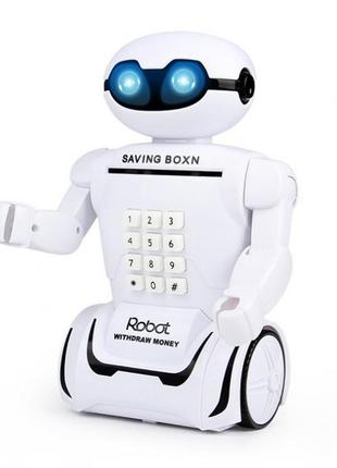 Електронна дитяча скарбничка - сейф з кодовим замком та купюроприймачем робот robot bodyguard та лампа 2в19 фото