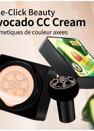 Кушон тональний крем основа під макіяж cc cream avocado o'cheal (4776)3 фото