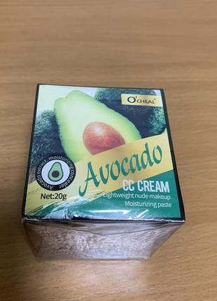 Кушон тональний крем основа під макіяж cc cream avocado o'cheal (4776)6 фото