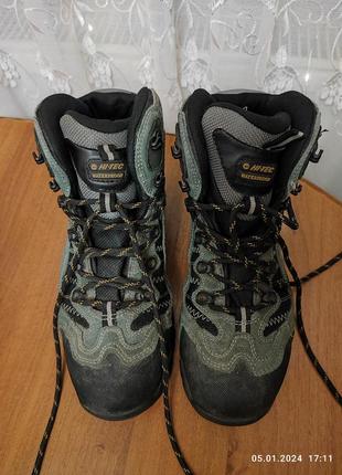 Треккинговые мужские ботинки hi-tec waterproof натуральный замш 451 фото
