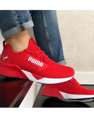 Чоловічі кросівки puma пума червоні сітка весна/літо-осінь демісезонні розмір 44