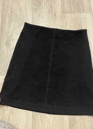 Черная юбка s m на молнии1 фото