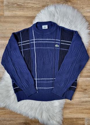 Вовняний вінтажний светр світшот lacoste (s)