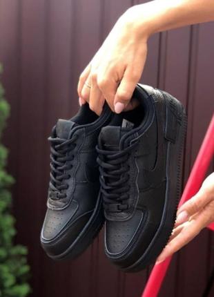 Кроссовки женские демисезонные nike air force shadow найм форсе черные весна/лето/осень размер 36 38