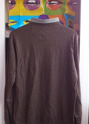 Светр чоловічий з імітацією сорочки-обманки next світшот некст пуловер джемпер р. м🇬🇧2 фото