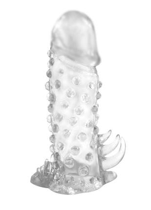 Накладка на член прозрачная с усиками стимуляция клитора penis sleeve