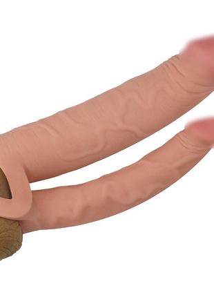 Насадка для двойного увеличения члена double penis sleeve