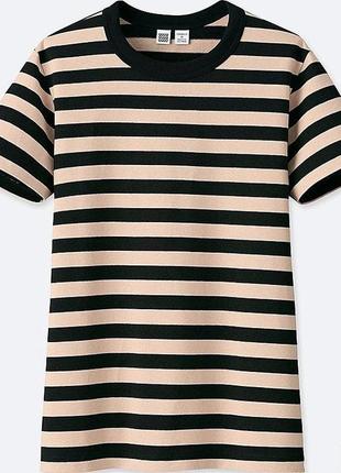 Женская футболка в полоску uniqlo, p. s-m/36-38