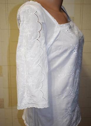 Хлопковая вышитая блуза monsoon вышиванка3 фото