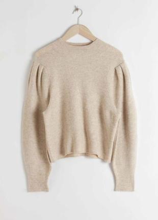 Теплий светр з об' ємними рукавами & other stories care label