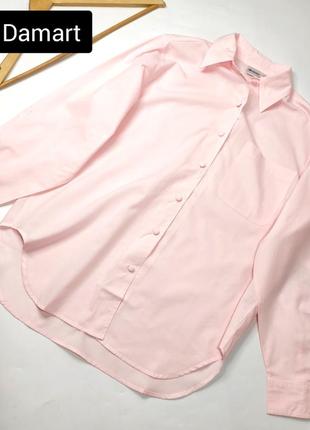 Рубашка женская розового цвета прямого кроя от бренда damart 14