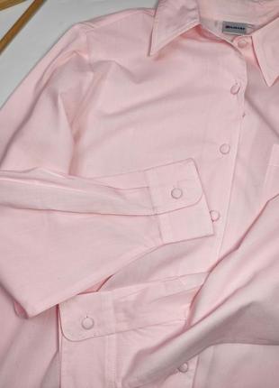 Сорочка жіноча рожевого кольору прямого крою від бренду damart 143 фото