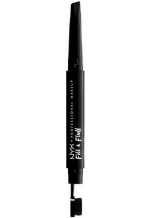 Олівець-помада для брів nyx professional makeup fill & fluff/ 08 - black3 фото
