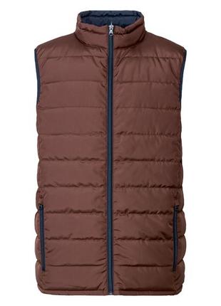 Мужской двухсторонний водо и ветрозащитный стёганый жилет livergy германия4 фото