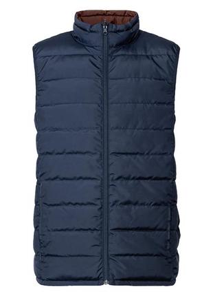 Мужской двухсторонний водо и ветрозащитный стёганый жилет livergy германия2 фото