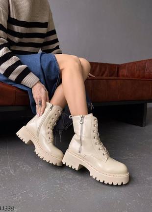 Кожаные женские ботинки, зимние сапоги, натуральная кожа, зима, 38-39-40-417 фото