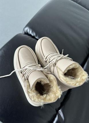 Женские зимние ботинки
производство туречковина 
сверху кожа, внутри искусственный мех.3 фото