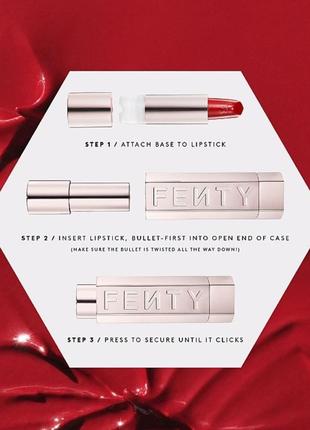 Бордовая темно красная винная кремовая стойкая помада fenty beauty icon the fill semi-matte refillable lipstick freak-went fly'r2 фото