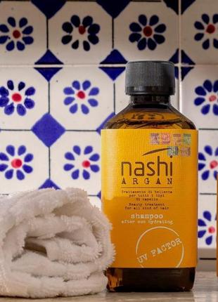 Зволожуючий шампунь після сонця nashi argan shampoo after sun hydrating