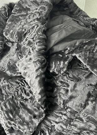 Вінтажна шуба з англійським коміром каракуль4 фото