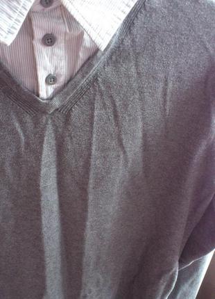Свитер мужской с имитацией рубашки-обманки george свитшот пуловер лонгслив джемпер р.s🇨🇳3 фото