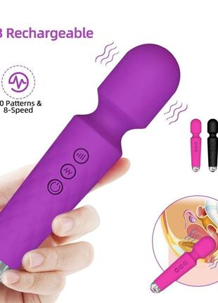 Вібратор вібромасажер з акумулятором чарівна паличка hitachi magic wand стимулятор вагінальний кліторний
