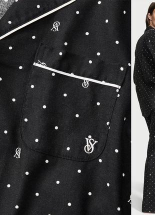 Фланелевий піжамний комплект victoria's secret flannel long pajama set size s regular3 фото