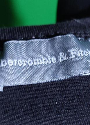 Женская черная футболка abercrombie & fitch 100% cotton, размер xl (реально s)4 фото