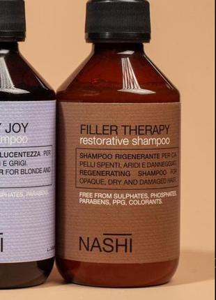 Тонизирующий шампунь nashi argan filler therapy restorative shampoo тонизирующий шампунь 250 мл