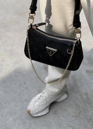 Женская сумка guess mini bag black v23 фото