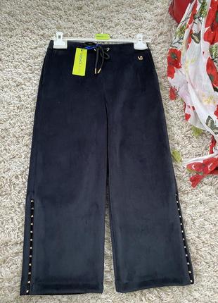 Неймоверно шикарные бархатные штаны кюлоты с разрезами,versace jeans ,ps-m3 фото