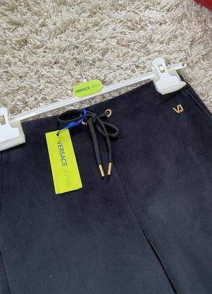 Неймоверно шикарные бархатные штаны кюлоты с разрезами,versace jeans ,ps-m8 фото