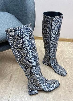 Сапоги кожа рептилия змея эксклюзив