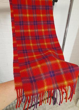 Червоний вовняний шарф картатий love tartan