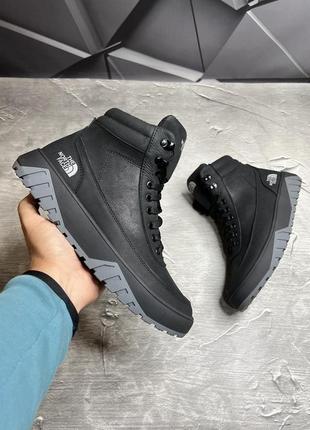 Зимние мужские ботинки the north face black (мех) 40-42-43-44