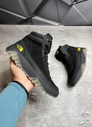 Зимние мужские ботинки the north face black yellow (мех) 40-44-45