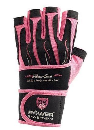 Перчатки для фитнеса и тяжелой атлетики ps-2710 fitness chica xs розовый (07227016)
