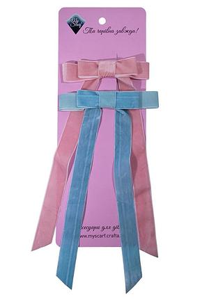 Набор бархатных бантиков - украшение для волос от my scarf