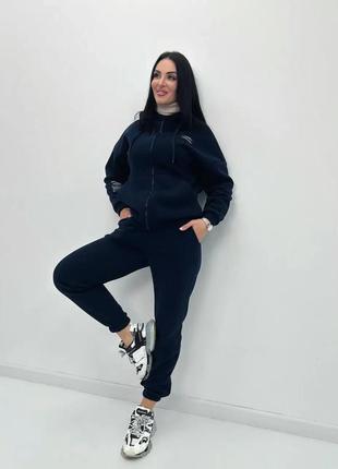 Жіночий спортивний костюм 46-48. темно синій