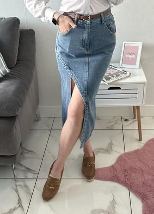 Джинсовая юбка 
пояс в комплекте