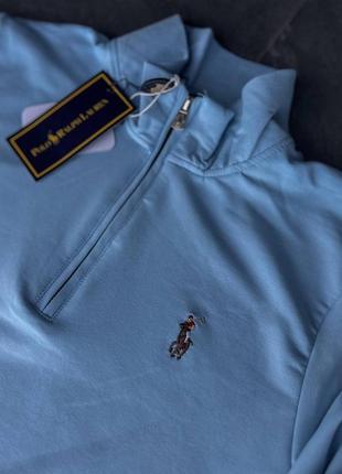 Свитшот с замком polo ralph lauren голубой3 фото