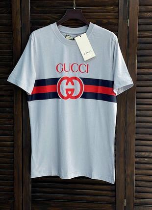 Сіра футболка ґудзики gucci