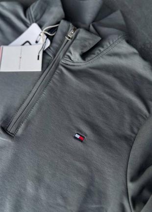 Світшот із замком tommy hilfiger сірий3 фото