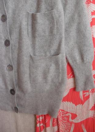 Кашемировый серый кардиган кофта на пуговицах для хрупкой барышни4 фото